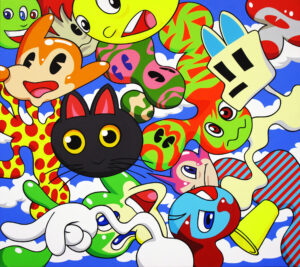 Bubbles, 100 x 110 cm, acrylic on canvas