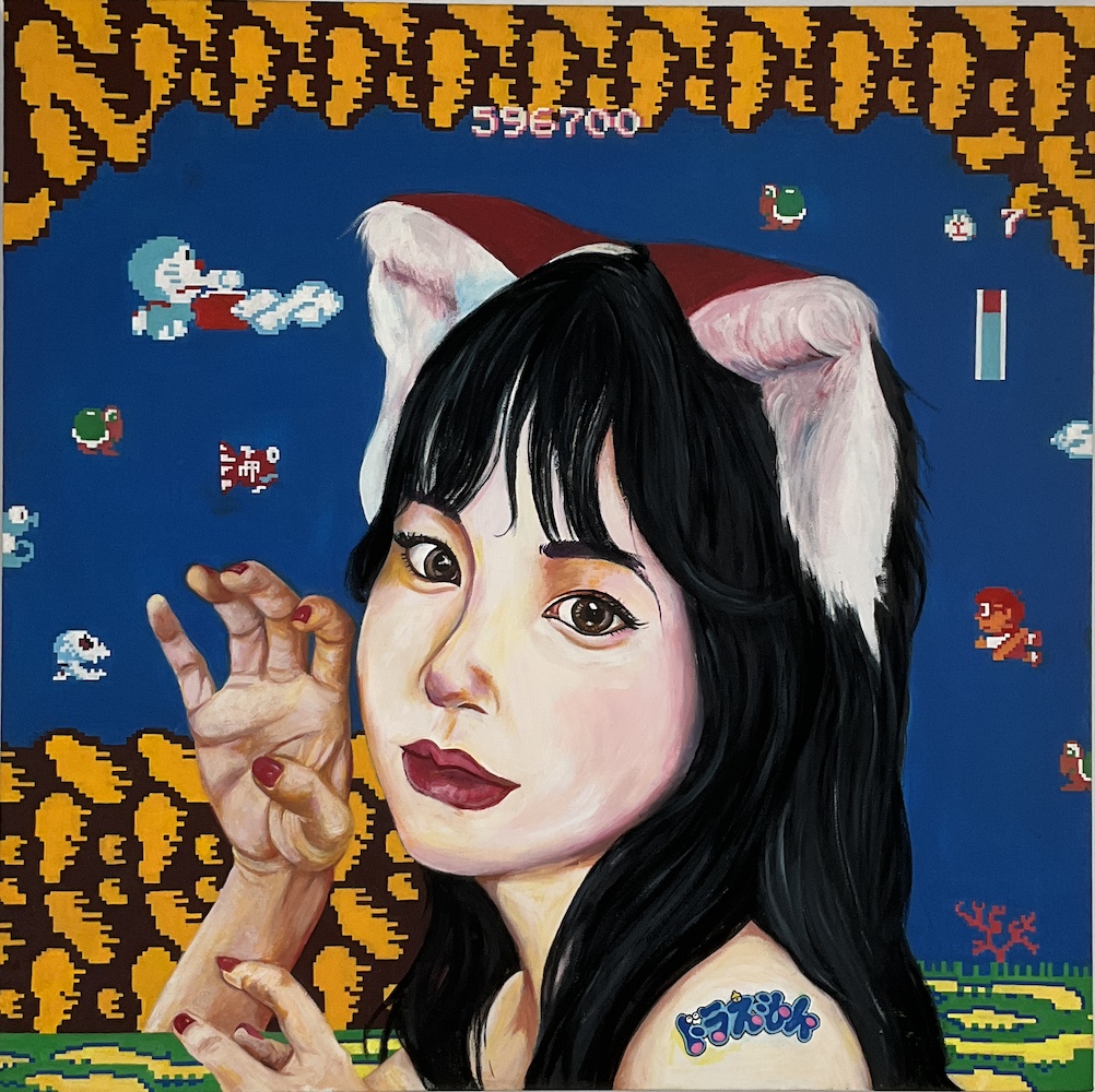 DORAEMON 2023, 80 x 80 x 2.3 cm, acrylic on canvas