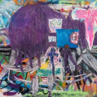 14 Years Old 2024 14 Years Old 2024, 40 x 50 cm, acrylic, oil pastel, colored pencil, collage and oil on canvas