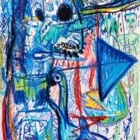 Advent 2020 Advent 2020, 41 x 32.3 cm, water based pigment marker, crayon, gold leaf and colored pencil on paper