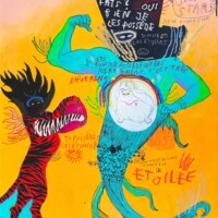 GOLDEN STARS 2023 GOLDEN STARS 2023, 81 x 60 cm, acrylic, indian ink and soft lead pencil on canvas