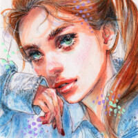 Untitled, December 4, 2023 Untitled December 4, 2023, 7.5 x 7.5 cm, mixed media on sticky note