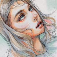 Untitled, February 19, 2023 Untitled February 19, 2023, 7.5 x 7.5 cm, mixed media on sticky note