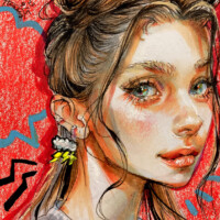 Untitled, September 5, 2023 Untitled September 5, 2023, 7.5 x 7.5 cm, mixed media on sticky note